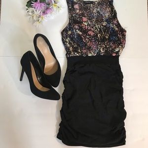 Black colored top tight dress
